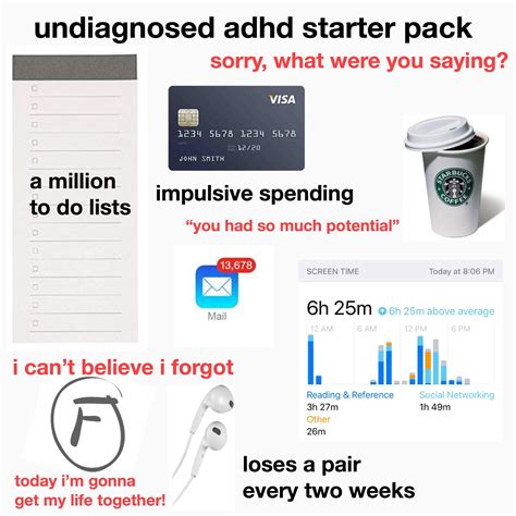 Undiagnosed Adhd Starter Pack Rstarterpacks