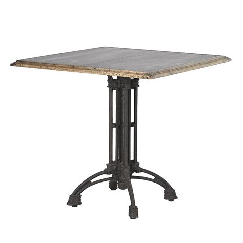 Table basse carree en metal noir edwin maisons du monde. Table bistrot carrée en métal et bois