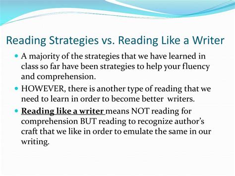 Ppt Read Like A Writer Powerpoint Presentation Free Download Id