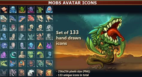 Mobs Avatar Icons In Textures Ue Marketplace