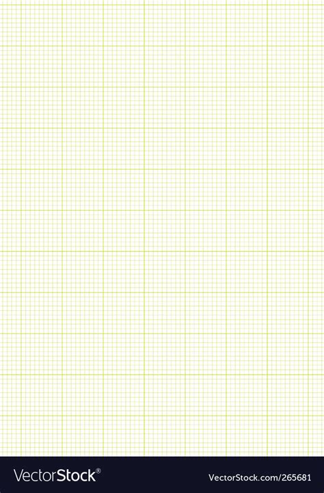 Graph Paper A4 Sheet Green Royalty Free Vector Image