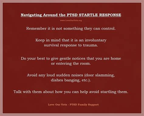 You can ask multiple times, too! "Navigating Around the PTSD STARTLE RESPONSE" by Welby O ...
