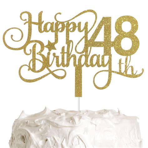 Alpha K Gg 48th Birthday Cake Topper Happy 48th Birthday Cake Etsy