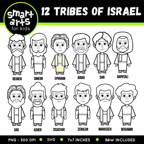 12 Tribe Of Israelbw 12 Tribes Of Israel Clip Art Tribe