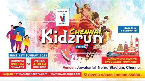 Chennai Kidz Run 7 Tickets By Vj Eventz Sunday June 11 2023 Chennai