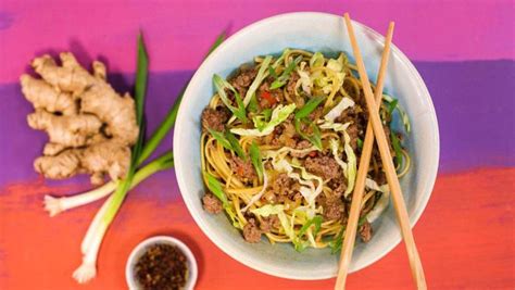 Tingly Szechuan Pepper Beef Noodles Recipe Rachael Ray Show