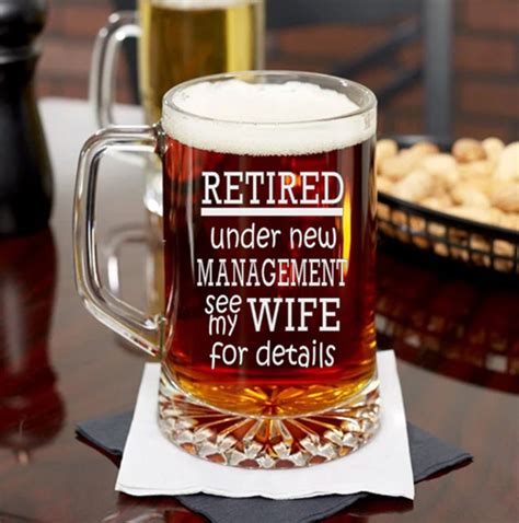 Retirement Mug for Man, Retirement Beer Mug, Husband Retirement Gift, Retirement Gift for Dad 