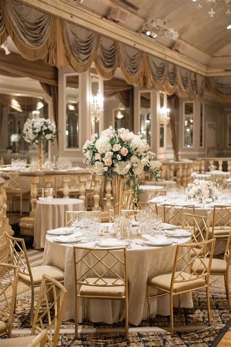 Elegant NYC Ballroom Wedding With Towering Floral Centerpieces At The Pierre Hotel In New