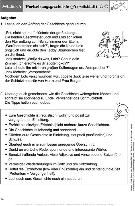 Alle texte sind speziell für deutschlerner geschrieben. Fortsetzungsgeschichte (Arbeitsblatt) - Pdf regarding Deutsch Geschichte Schreiben 4 Klasse ...