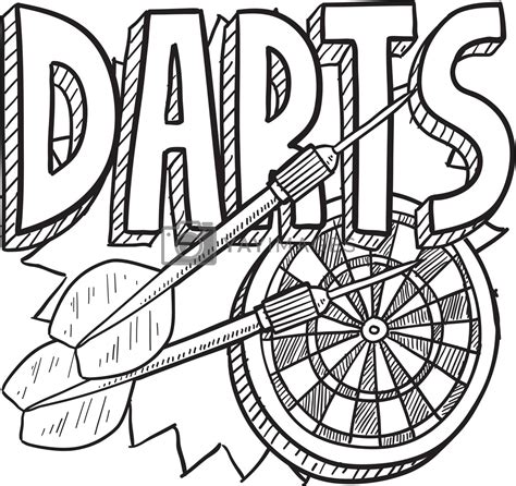 Darts Sketch By Lhfgraphics Vectors And Illustrations With Unlimited