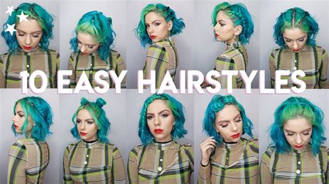 ⬇ click 'show more' to expand ⬇with my new hair, i thought i'd inspire you all with some super easy hairstyles you can create on short hair. 10 EASY SHORT HAIRSTYLES - YouTube