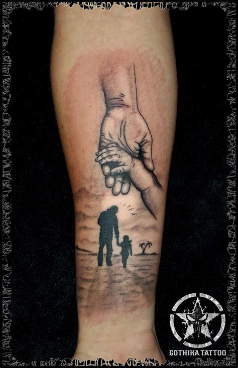 Image result for father holding hands tattoo | Father daughter tattoos
