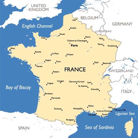Mapa Da França Europa Destinos