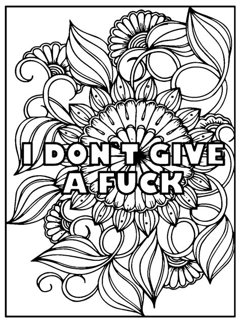 62 Free Printable Coloring Pages For Adults Only Swear Words Pdf