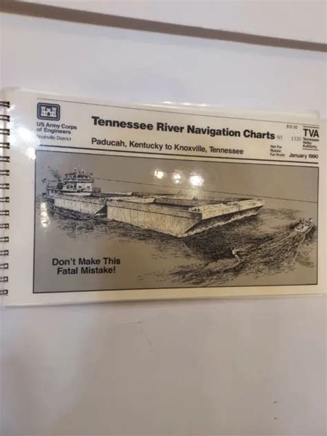 Vintage 1990 Tennessee River Navigation Charts Map Tva Army Corps Of