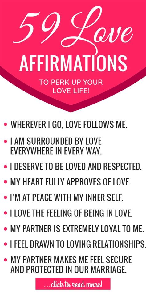 Positive Affirmations For Love Romance And Marriage Affirmations