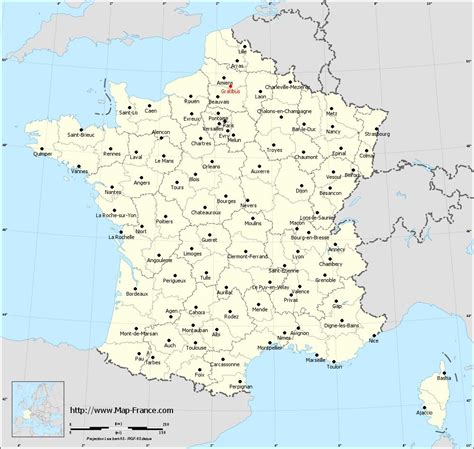 Administrative France Map Departements Gratibus 