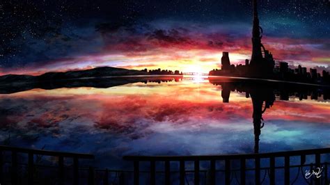Maybe you would like to learn more about one of these? Sunset, Sky, Scenery, Anime, 4K, #6.2598 Wallpaper