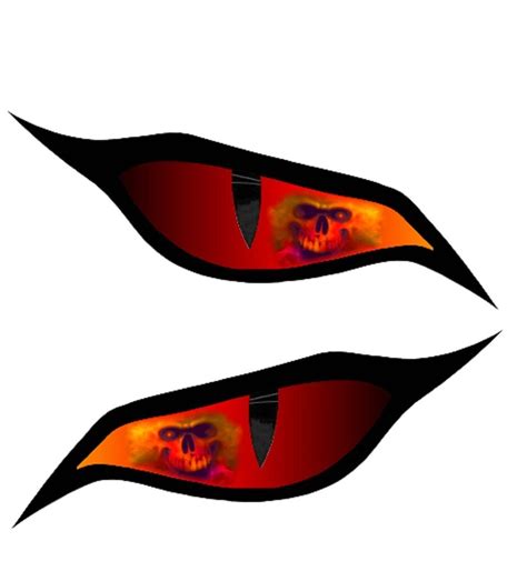 Monster Evil Eyes Vinyl Decal Stickers 26 Fire Skull Ebay