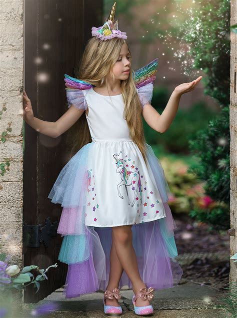 Girls Halloween Costumes Unicorn Princess Dress Mia Belle Girls