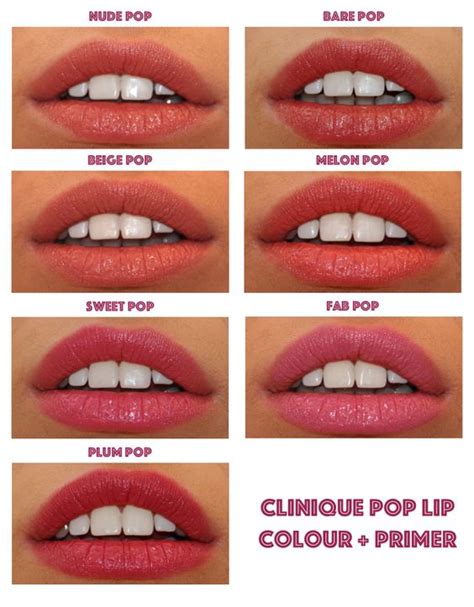 Clinique Pop Lip Colour Primer Swatches Nude Pop Bare Pop Beige