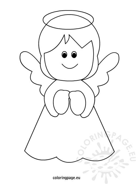 The best free, printable christmas coloring pages! Free printable Angel - Coloring Page