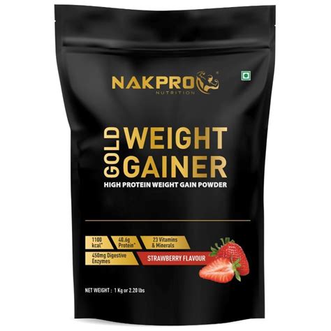 Nakpro Weight Gainer High Protein And High Calorie Weight Gain Protein Powder Strawberry Buy
