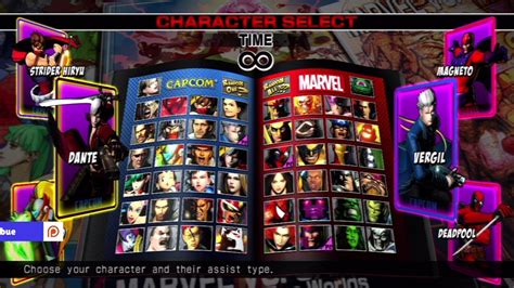 Ultimate Marvel Vs Capcom 3 Character Select