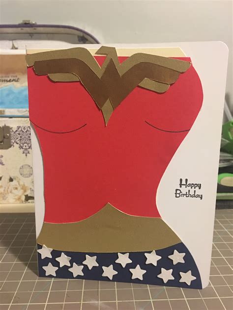 Check spelling or type a new query. Requested Wonder Woman birthday card, handmade by me | Cards handmade, Cricut cards, Paper ...