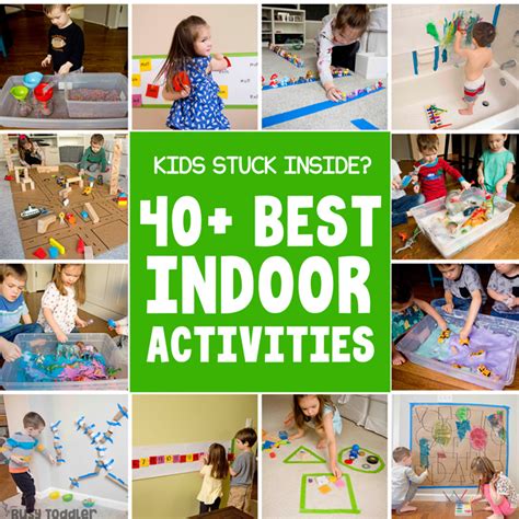 Below are a few indoor and outdoor games and activities you can teach your autistic toddlers and younger kids. 40+ Best Indoor Activities from Busy Toddler - Busy Toddler