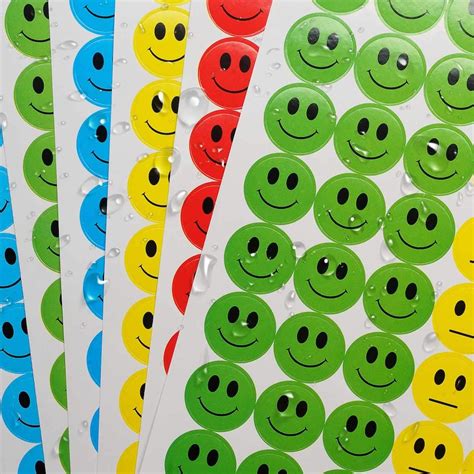 Onupgo Pack Of 2340 Happy Face Stickers Incentive Stickers 19mm Round