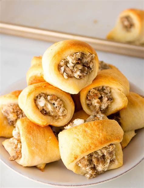 Easy Sausage Cream Cheese Crescent Rolls All Things Mamma