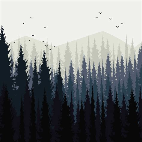 Abstract Forest Landscape 181746 Vector Art At Vecteezy