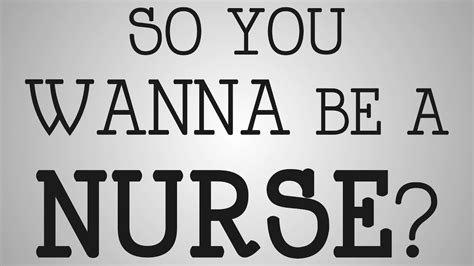 Nursing School So You Wanna Be A Nurse Youtube