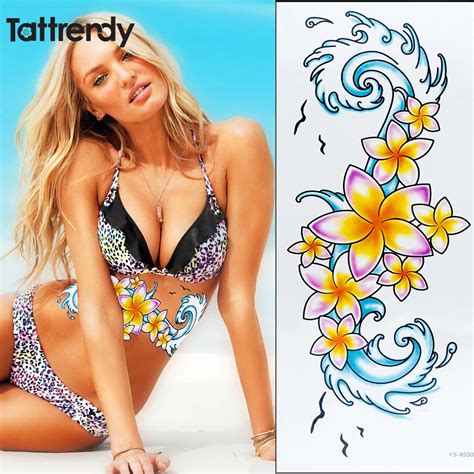 1pc Sternum Temporary Tattoo Set Under Breast Lace Spray Flowers Butterfly Pattern Flash Tattoo