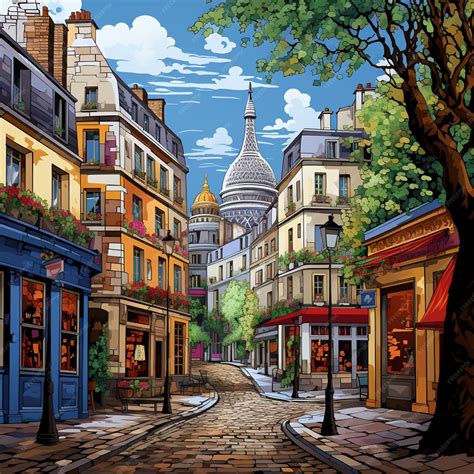 Premium Photo | Vibrant and Diverse Neighborhoods of Paris A Visual