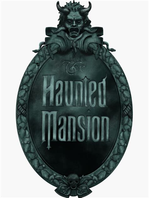 Haunted Mansion Sign Digitally Illustrated Sticker For Sale By