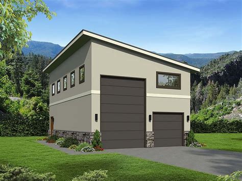 Modern Style 2 Car Garage Plan Number 51674 Rv Storage Garage Plans