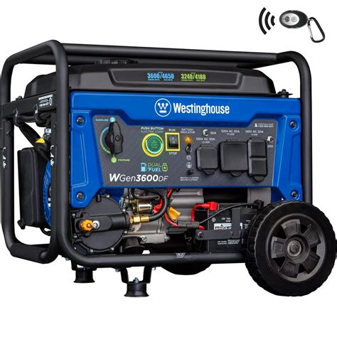 Westinghouse Wgen3600df Dual Fuel Gas And Propane Electric Start
