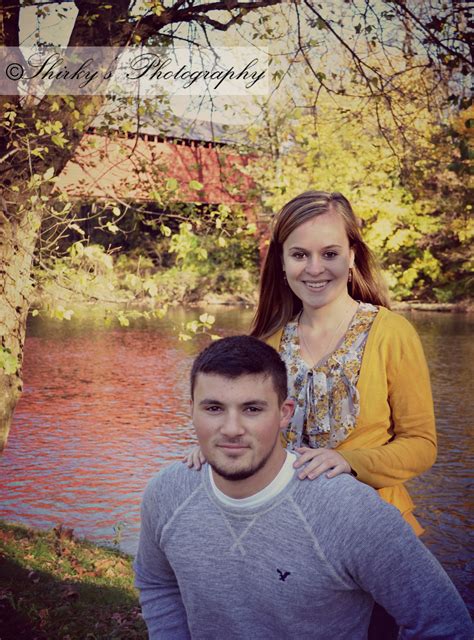 Cute couple fall picture, covered wooden bridge | Cute couples, Cute ...
