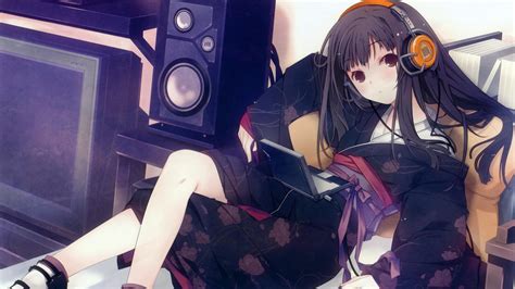 Anime Girl Listening Music 6907092