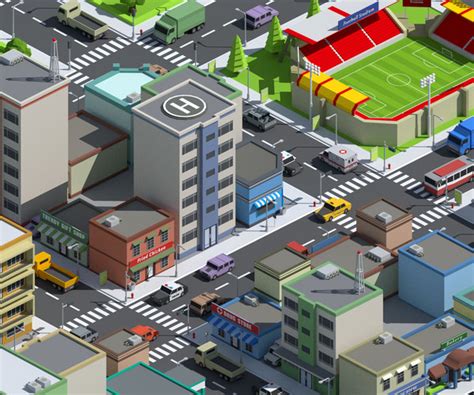 Artstation Simplepoly City Low Poly Asset Game Assets