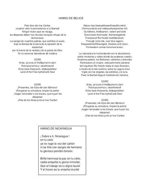 Himnos De Centroamerica