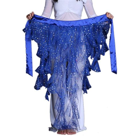 Tribal Real Rushed Women Belly Dance Top Women Sexy Belly Dance Costume Hip Scarf Wrap Belt