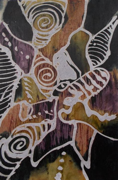 African Batik Design Abstract Wax Design Pattern On Cloth Mixed Media By Okunade Olubayo Pixels