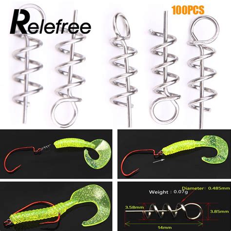 Pcs Lure Baits Hook Pin Spring Fixed Fishing Screw Needle Soft Worm In Fishing Tools From