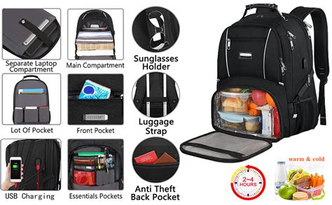 Veckuson Lunch Backpack For Men Insulated Cooler Bag Lunch