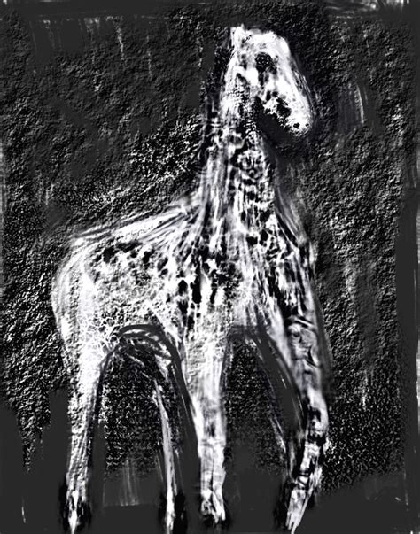 Pale Horse Dark Surreal Realism Eerie Uncanny