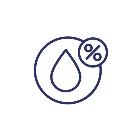 Humidity Line Icon Water Drop And Percent 2152196 Vector Art At Vecteezy