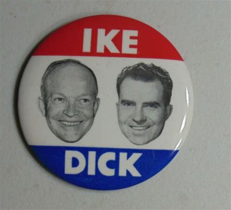 Dwight Eisenhower Nixon Ike Campaign Pin Button Political 1952 Antique Price Guide Details Page